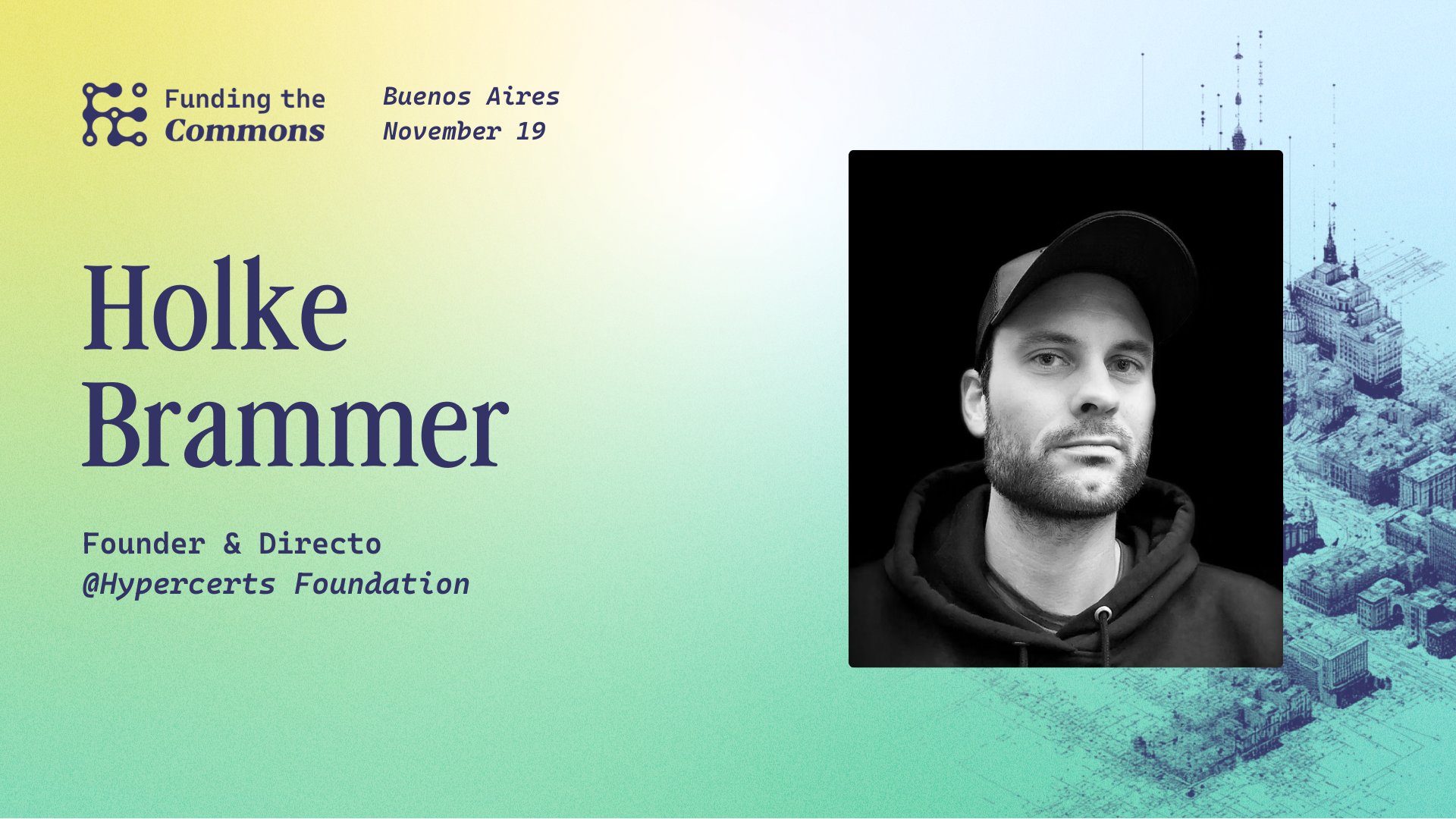 Speaker card Holke at Funding the Commons